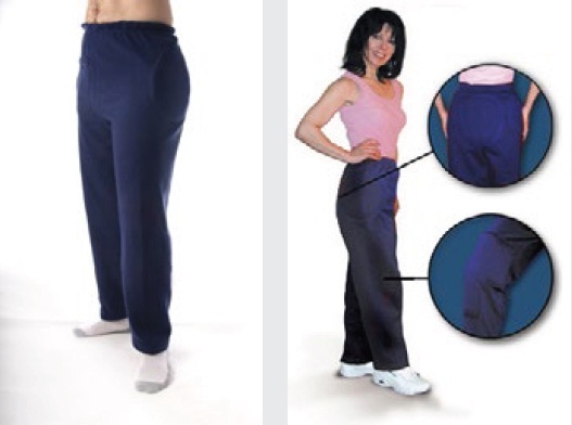 Hipsaver Hip Protecting Track Pants with Tailbone & Knee Protection (with sewn-in Pads)